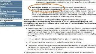 PCCS Online Technology Forms Tutorial - 2019-2020 Parent Portal V2