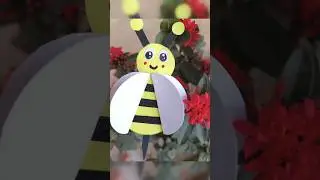 Paper Honeybee Craft Idea | Paper Bee Ring 🐝 #shorts #short