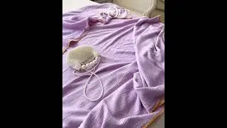 How to Create a Cozy Summer Retreat with a Double Layer Cotton Yarn Blanket #tbohd #teenblanket