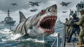Megalodon vs Modern Aircraft Carrier Strike Group | Is any human tech safe in the ocean?
