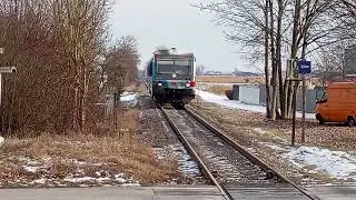 RB 41 nach Müldorf Oberbayern bei Einfahrt julbach Bahnhof 628 423-6 Bahnland BAYERN 