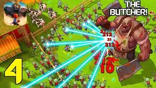 Zombie Waves Gameplay Part 4 - THE BUTCHER BOSS! 🥩🧟 FARM LEVEL CHAOS!