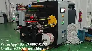 DABA Hot Sale 370mm High Speed 200m/min Blank Label Sticker Rotary Die Cutting Machine With Slitting