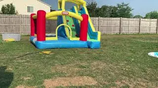 Little Tikes Giant Inflatable Slide Bouncer with Heavy Duty Bouncer Setup