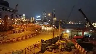 Victoria Harbour destruction at Wan Chai region