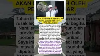 KDM: PEMBANGUNAN JALAN DESA DIAMBOL ALIH OLEH PEMPROV JABAR #KDM#JABAR