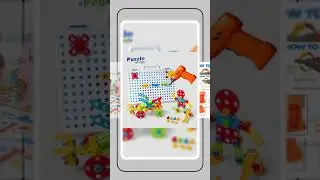 Children&rsquo;s Electric Drill Creative Puzzle Mosaic Toy Set