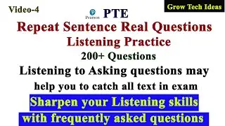 Listening practice of Frequently asking questions of Repeat sentence in PTE | Day 4 Listening All