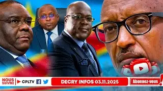DECRY INFOS 3.11.25,FATSHI ET KAGAME A DOHA, EST-CE ...?NVL TAXE AVIATION, SHABANI E BEMBA FRAPPENT