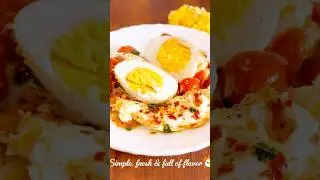 Simple and tasty Boiled egg omelette with tomato #recipe #shorts #viral #trendingshorts