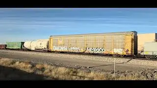 Union Pacific eastbound manifest train with friendly crew leaving Santa Teresa New Mexico 01/03/26