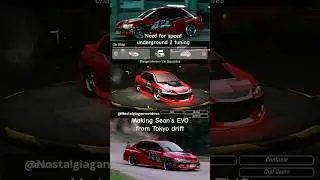 Making Sean&rsquo;s evo in #nfsu2 - need for speed underground 2 tuning #needforspeed