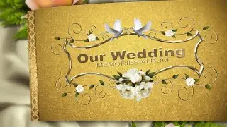 Wedding Album animation on green & Blue screen. Valentine's Day, and Wedding day frame. Chroma color