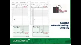 G4900BK Large Duplicate Carbon-Backed National Checking Restaurant Guest Checks