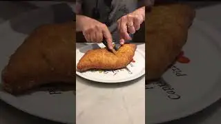 Probably the Best way to Eat a Panzerotti. #panzerotti #food #italia #fried #pizzeria #pizza