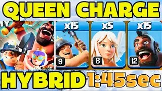 NEW UPDATE🔥//TH15 HYBRID QUEEN CHARGE HOG MINER ATTACK STRATEGY || TH15 BEST HYBRID ATTACK IN COC🔥