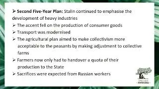 Stalin's Five Year Plans Essay