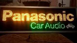 Panasonic 1980's LED car audio advertising sign