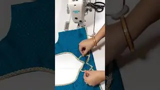 Deep U Back Neck Blouse with Bow | Easy Cutting & Stitching Tutorial Step by Step #shorts