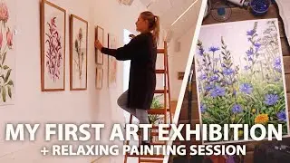 My first solo art exhibition + painting session