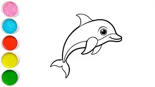 Dolphin Drawing, Painting & Coloring For Kids and Toddlers_ Child Art