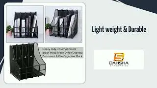 DAHSHA Mesh Metal Desk Organizer File Rack Letter Tray A4 Papers Documents Holder Desk Organizer