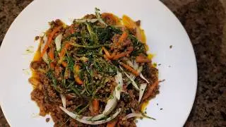 Ground Beef with Spinach