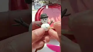 ☃️diy tiny snowman☃️with clay❄️. #wintertoy #cute #clay #snowman #viral
