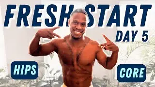 Day 5: LOW IMPACT workout for HIPS/CORE STRENGTH. | 3 At-home Exercises #freshstart