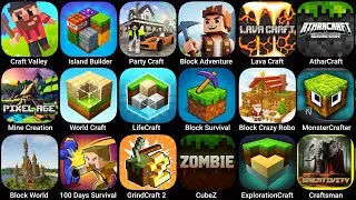 Craft Valley, Block Builder, Pixel Craft, Party Craft, Lava Craft, Minecraft, Blocky Craft