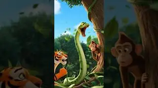 When a Snake Saved a Monkey&rsquo;s Life 🐍🐒 | Nature&rsquo;s Unexpected Hero#snake saves monkey#cartoon