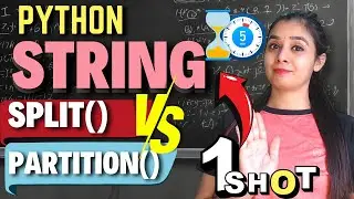 PYTHON - STRING | split() Vs. partition()() | Master Class 12 CS in Just 5 Min  #cbse #class12cs