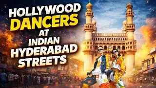 HOLLYWOOD DANCERS AT INDIAN HYDERABAD STREETS ....Presented by ECHOBEATS 