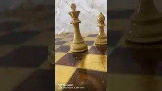 Resin Chess Table - chess set - chess lover - chess game