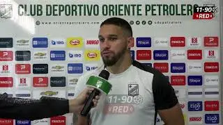 JUGADOR DE ORIENTE PETROLERO DANCO GARC&Iacute;A EN CONFERENCIA DE PRESA