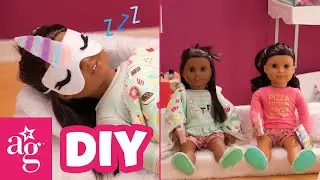 Super Cute DIY Rainbow Unicorn Face Mask | Doll DIY | @AmericanGirl​