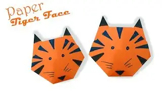 How to make an Origami Tiger Face |Easy Step-by-Step Tutorial for Kids and Beginners