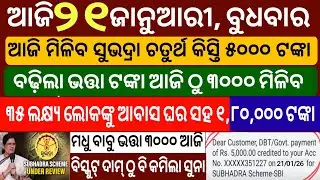 today's morning news odisha/21 january 2026/subhadra yojana online apply process/odisha news today