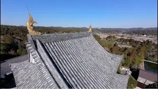 4Kドローン　 大多喜城のシャチホコを堪能
