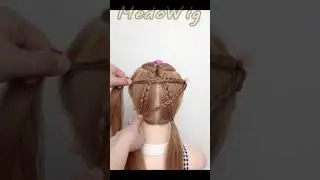 Simple and beautiful five-pointed star hairstyle tutorial. -0084
