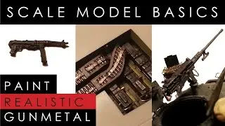 How to paint gunmetal on scale model planes, tanks and military figures