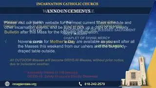 Thu Mass on 5/6/21; Fr. John O'Brien; Prayers 4:45 pm
