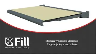 Markiza w kasecie Elegante — Regulacja kąta nachylenia