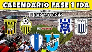 Calendario de los partidos de Ida de la Fase 1 de la Copa Libertadores 2026