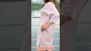 How to Sew an Easy Linen Tunic Dress with Frayed Edges #easysewing #linendress