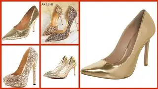 Stylish And Beautiful Golden High Heels Pumps || Trendy Fashion