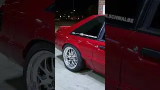 Is this the perfect stance for a foxbody? 👀 #foxbody #fordmustang #weldwheels #ridetech #cargirl