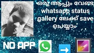 How to whatsapp status save to gallery / No app / in malayalam
