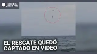 Incre&iacute;ble rescate: con un dron, pescador salva a adolescente que se ahogaba en una playa de Florida