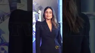 #KareenaKapoorKhan is SERVING 🔥 in that sleek black pantsuit at #TheBuckinghamMurders trailer launch